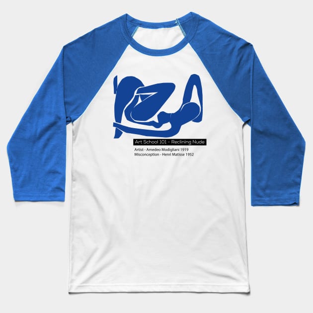 Reclining Nude Baseball T-Shirt by PopGraphics